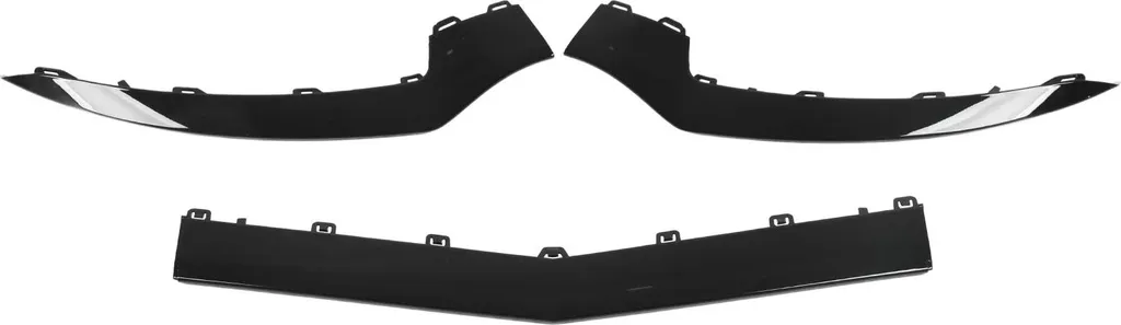 Kit Lame de Pare-chocs Avant Noir Brillant pour Mercedes E C207 2014-17