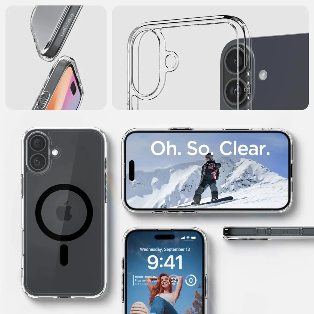 Offerta Cover iPhone 16 Spigen Ultra Hybrid Mag Nero | MagSafe Ready - 12