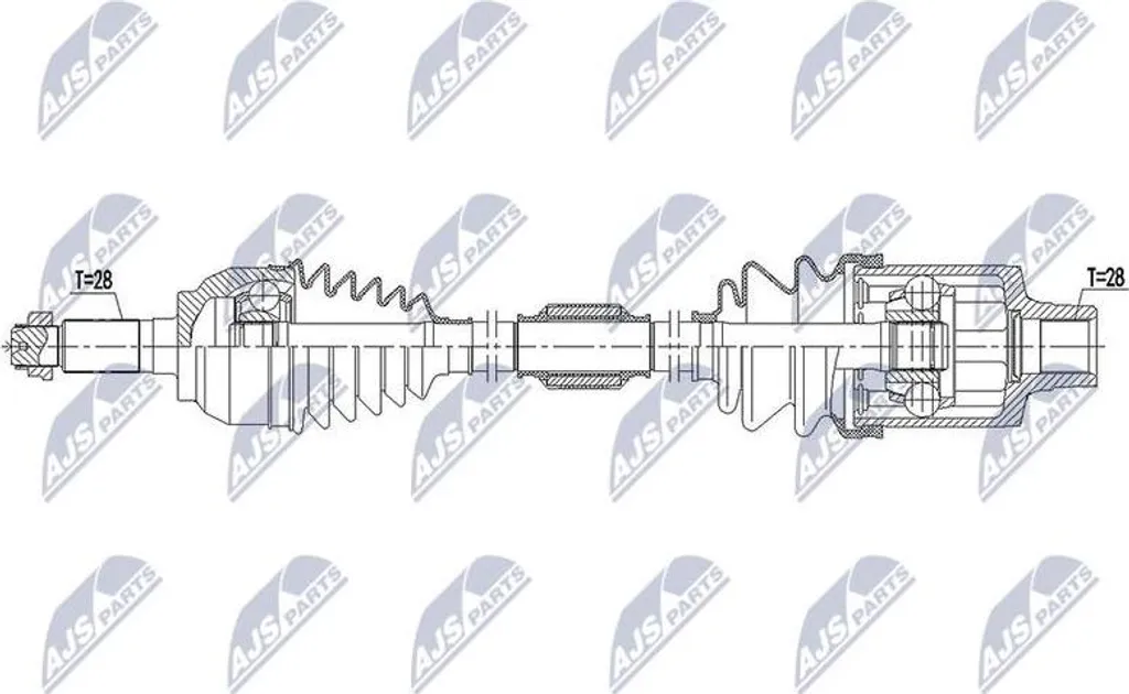 Arbre de transmission renforcé NTY NPW-MZ-064 qualité OE GG3125600D