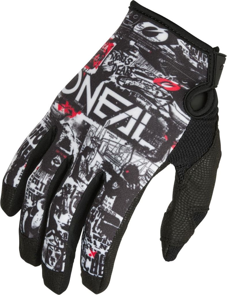 Oneal Mayhem Attack Motocross Handschuhe, schwarz/weiß, L Produktbild 