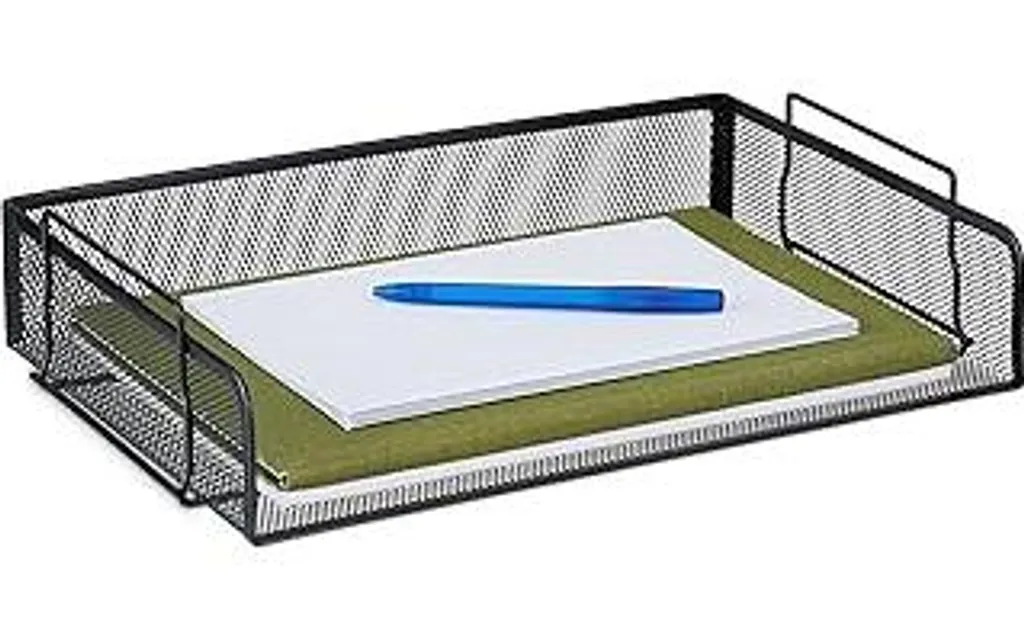 Vassoio Porta Lettere A4 Nero - Soluzione Salva Spazio per Scrivania