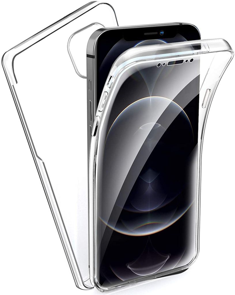 Silikon Hülle für Apple iPhone 12 / 12 Pro (6.1 Zoll) Schutzhülle Matt  Schwarz Backcover Handy Case