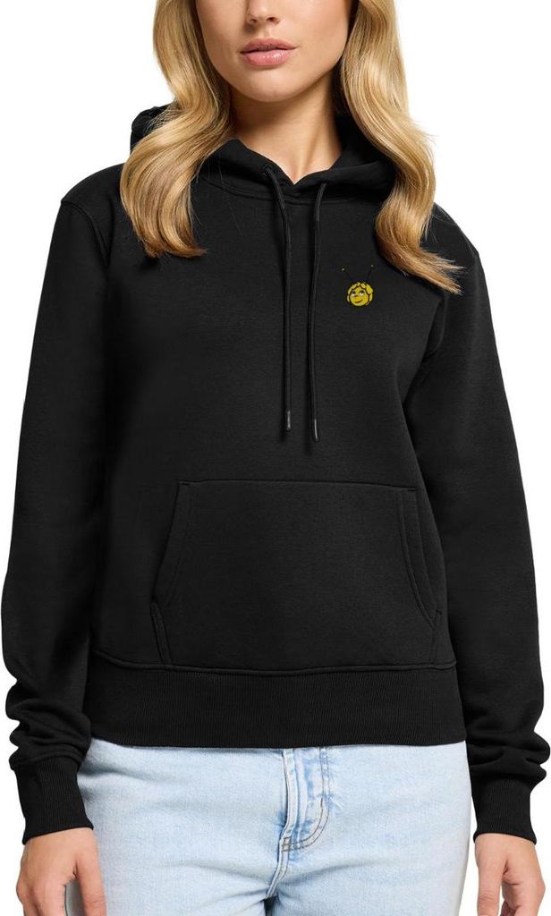 Spreadshirt Biene Maja Portrait Stick Damen Premium Hoodie, M, Schwarz