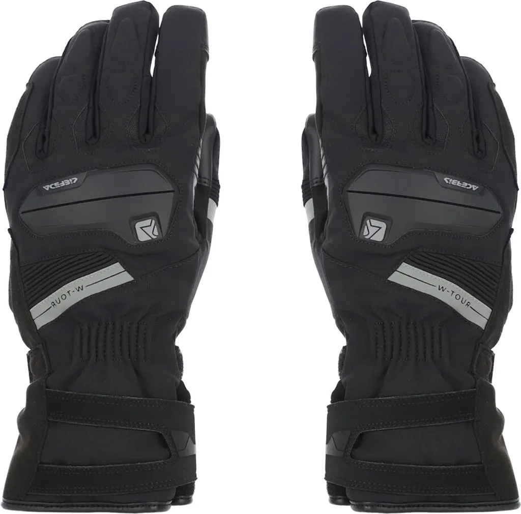 Gants de moto d'hiver imperméables Acerbis Winter Tour noirs en XS