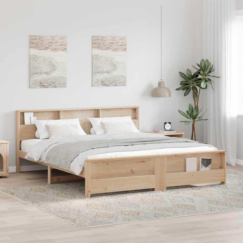 Maison Exclusive - Bettrahmen mit Kopfteil Braun 180 x 200 cm Holzwerkstoff