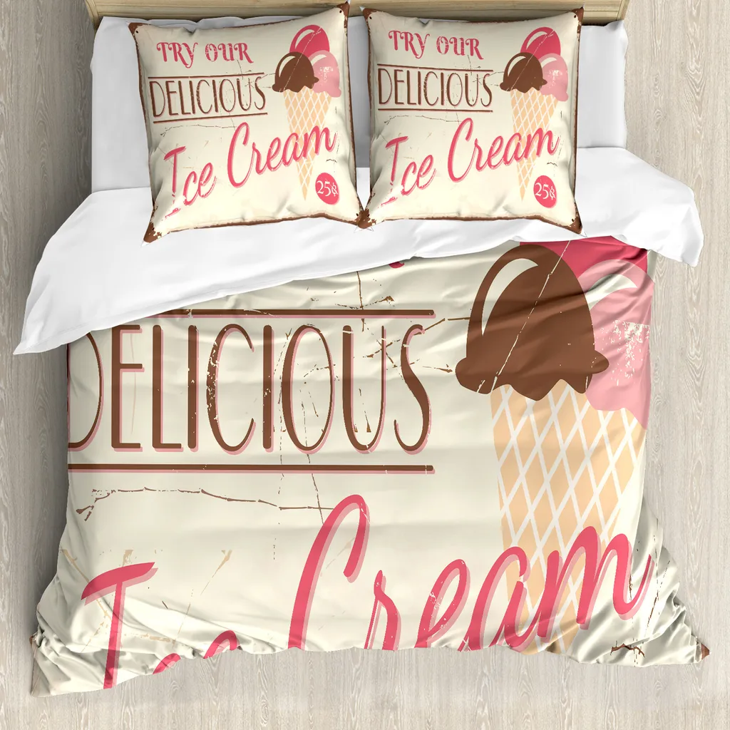 ABAKUHAUS Set Letto 200x200 Anti-Allergico - Design Pop Art Rosa