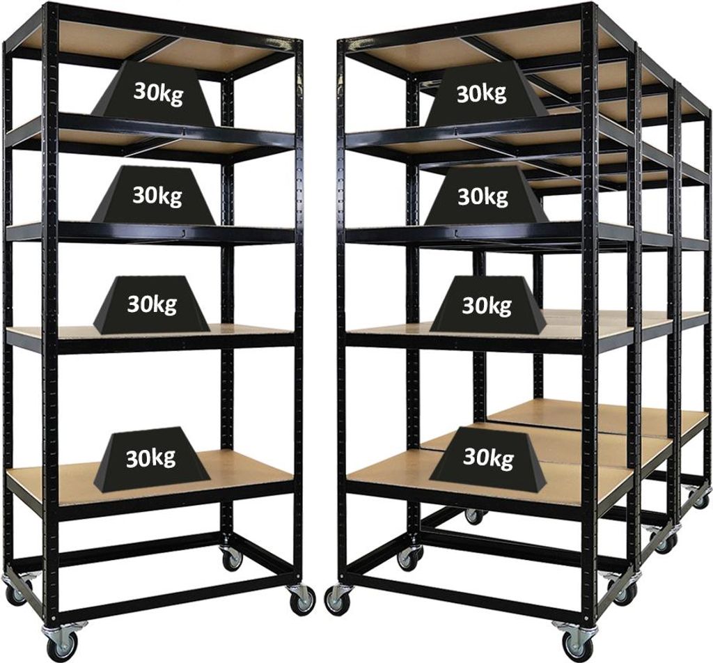Mega Deal 4x Kommissionierwagen BÜFFEL  | HxBxT 190x90x50cm Produktbild 