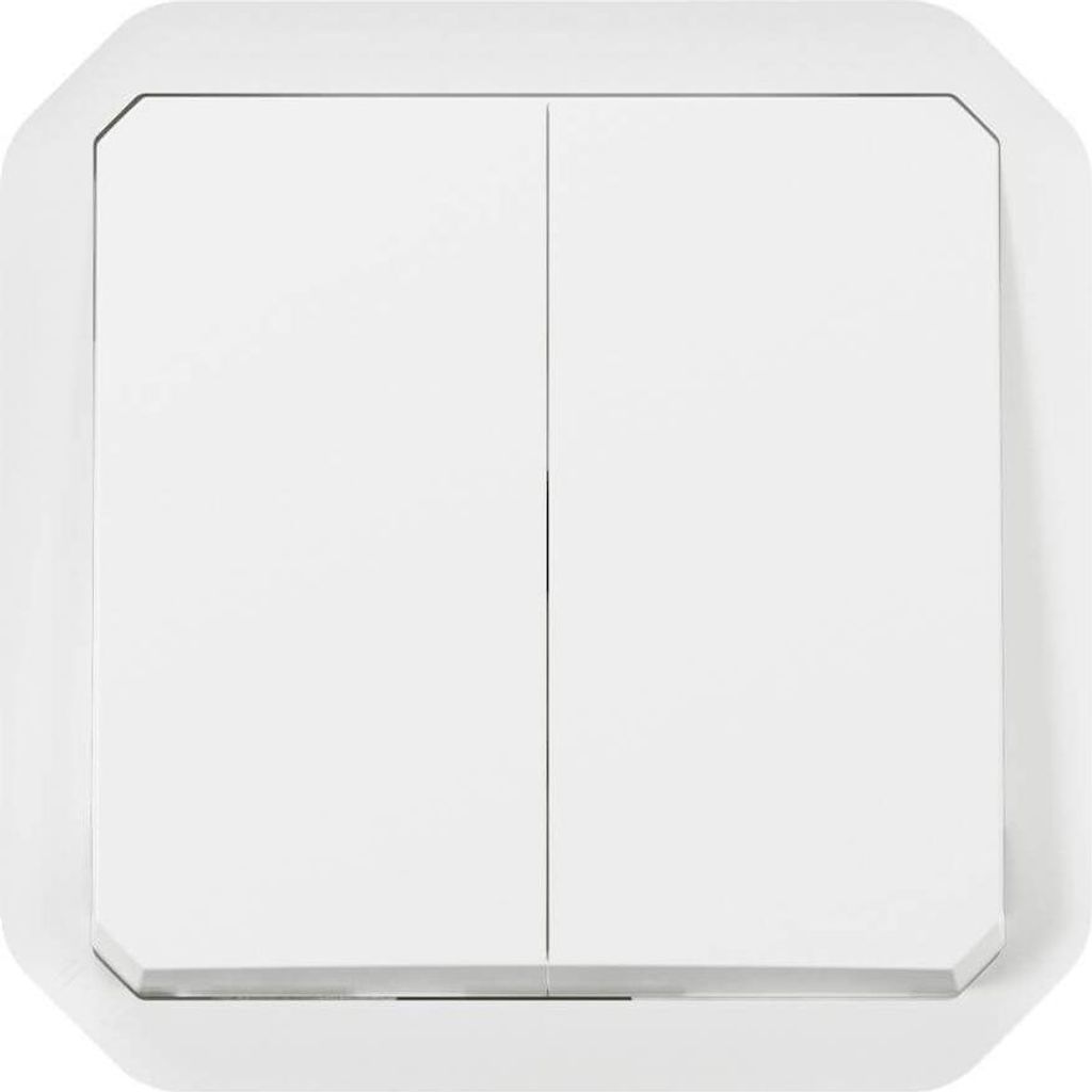Legrand PLEXO New Einsatz Doppelwechselsch 10AX/Taster 10A, SL, IP55, IK08, Ultraweiß, 069625L