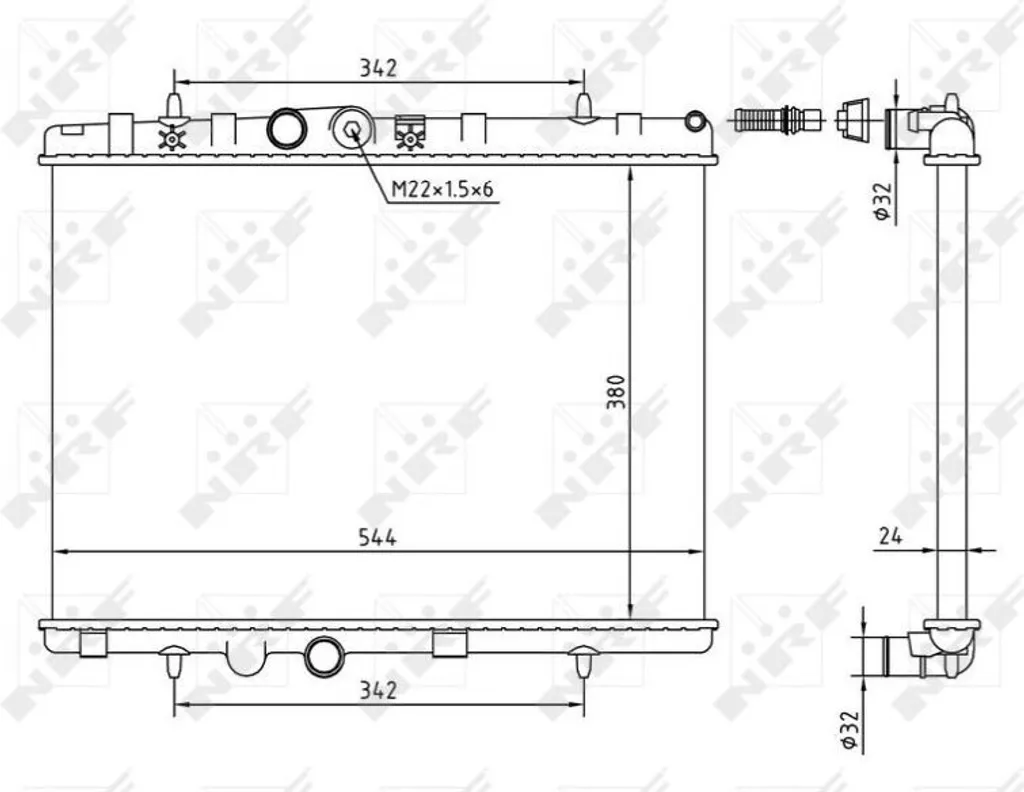Radiateur de refroidissement moteur pour Citroën C3 Picasso et DS3 SA