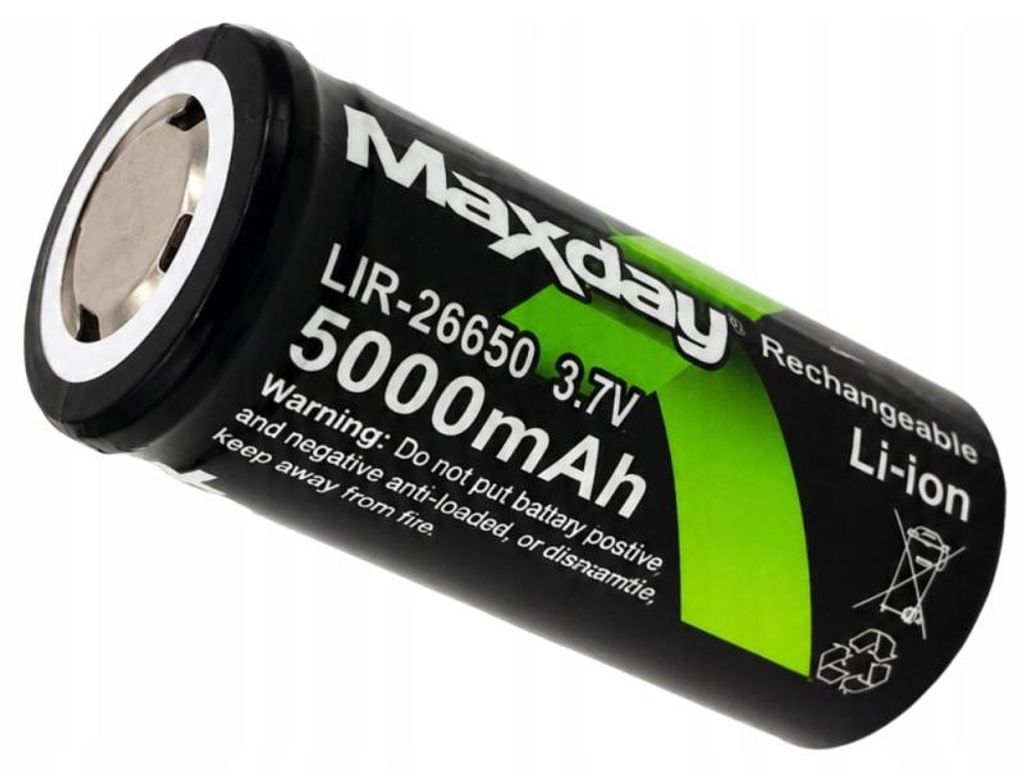 Verk 02053: Batteria ricaricabile 26650, 5000 mAh, 3,7 V, Immagine del prodotto 