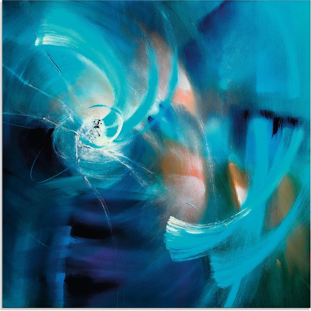 ARTland Glasbild Tanzen im blauen Licht Größe: 50x50 cm