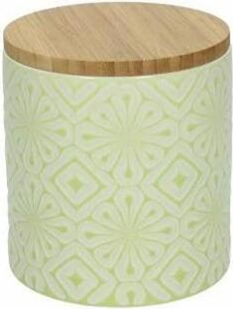Vorratsdose AMIRA, 950 ml., 15 cm hoch, Keramik, limette-weiß, von TOGNANA