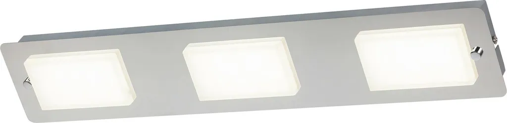 Plafonnier LED étanche IP44 3 spots fixes RUBEN éclairage blanc chaud