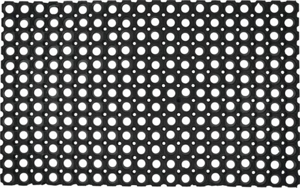 Gummiwabenmatte schwarz 50x80 cm