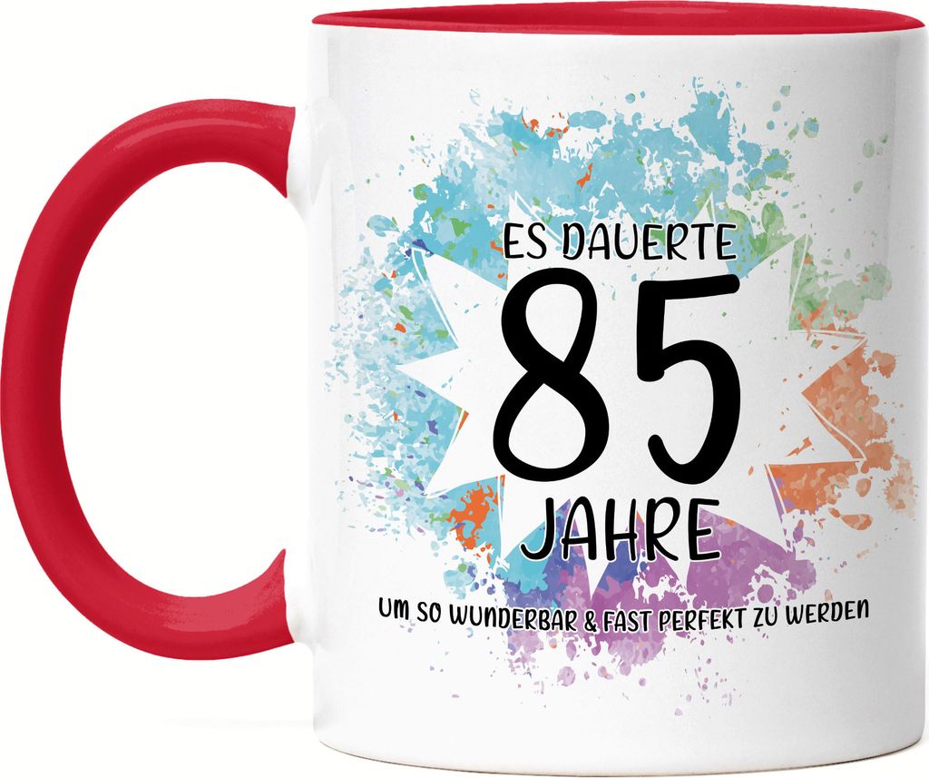 Es Dauerte 85 Jahre Um So Wunderbar Zu Werden Tasse Rot Geburtstagsgeschenk 85 Jahre Alt Humor