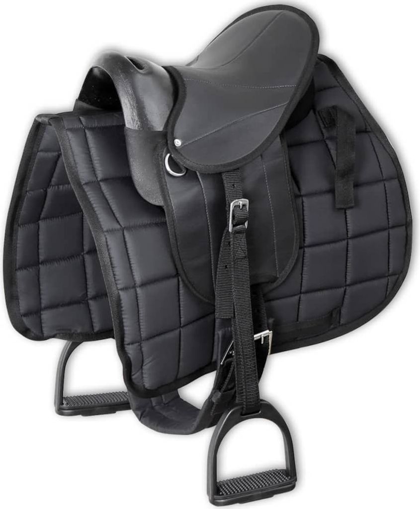 Pony-Sattel-Set 10" Schwarz