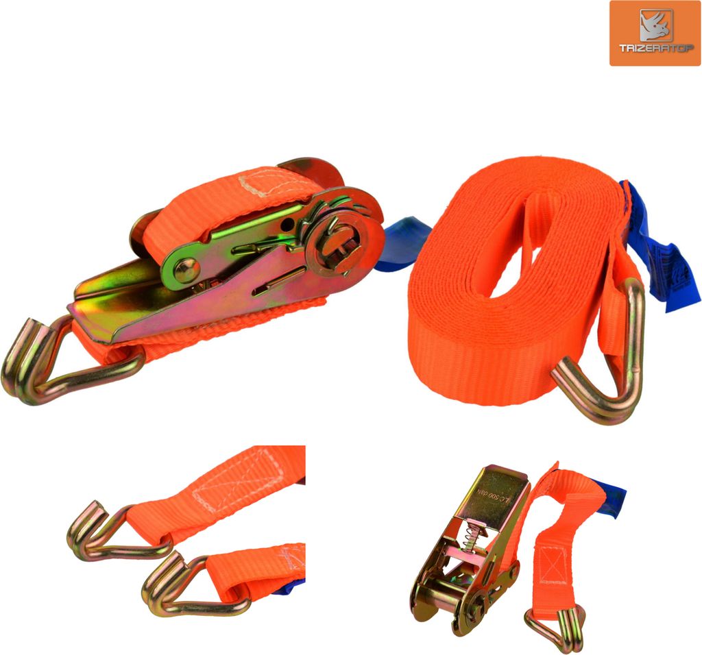 Spanngurt, Zurrgurt mit Ratsche, 1T / 25mm, 6m