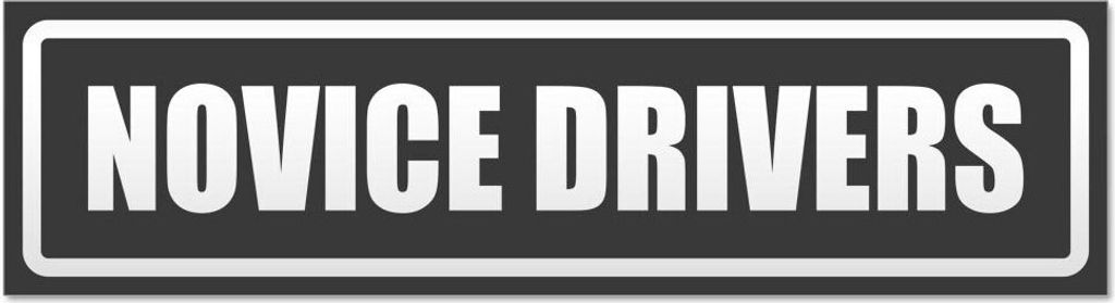 Kiwistar - Autoaufkleber - Dunkelgrau - 20 x 5,3 cm - Novice Drivers invertiert - Hinweis Aufkleber Sticker für Auto, Kfz, Fahrrad, PKW, LKW