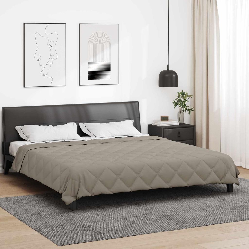 "Schlussverkauf" Ganzjahresbettdecke moderne - Extra weich - Hellgrau 220x260 cm Mikrofaser C6351