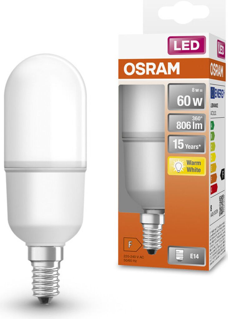 OSRAM 4058075428362 LED STAR STICK E14 2700 K 8 W 806 lm Produktbild 