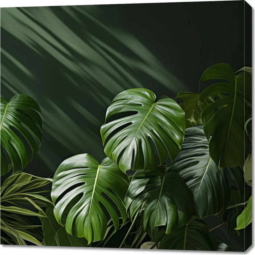 Quadro Foglie Sussurranti 90x90 cm | Arredo Parete Moderno Materico