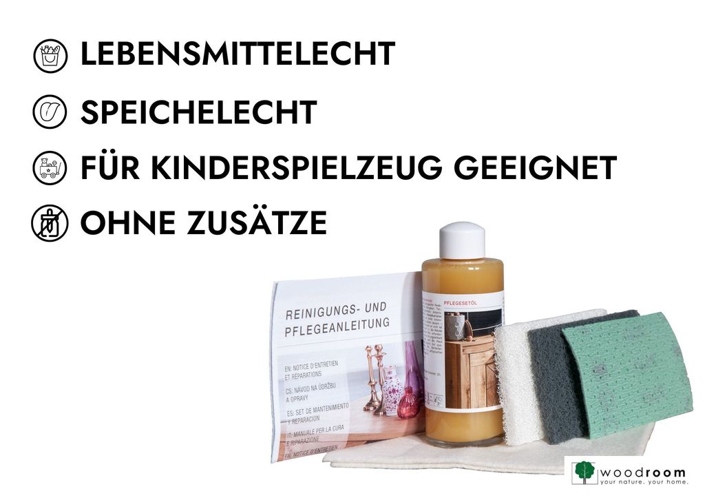 Woodroom Möbelpflegeöl-Set 6-teilig 150 ml farblos