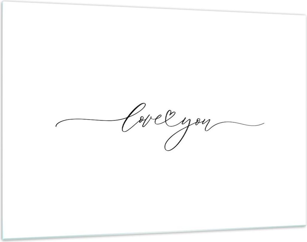 Bilder auf glas - Einteilig - Ich liebe dich handschriftlich - 120x80cm - Glasbilder - Wandbilder - Bilder - Wanddekoration aus Glas - Glas Bilder ...