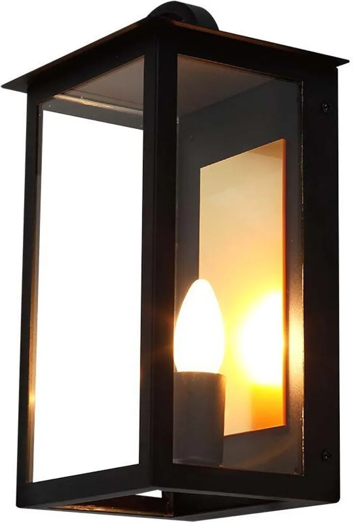 V-TAC Lampe Murale Extérieure UP Noir Mat Culot E14 IP65 Étanche