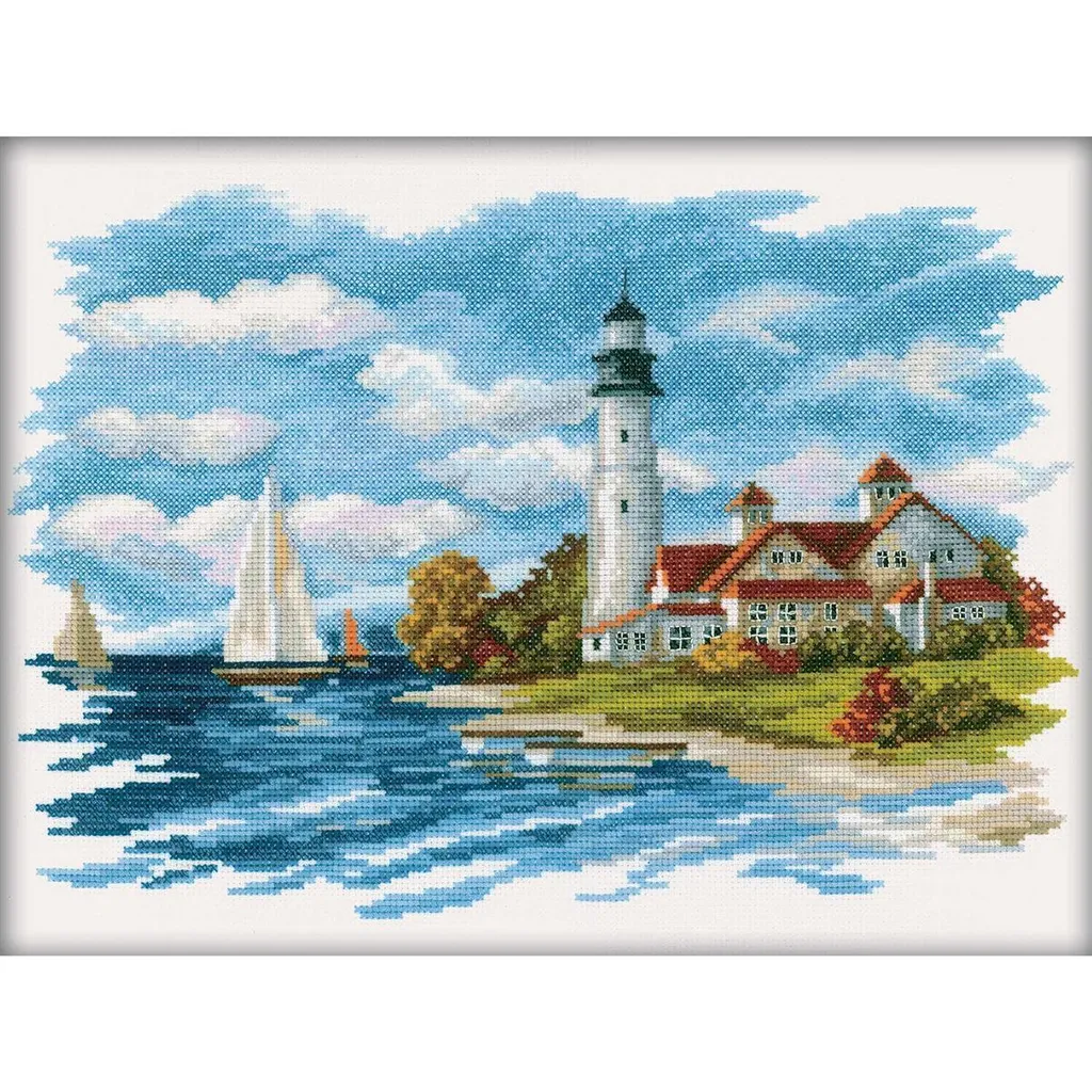 Broderie point de croix compté bord de mer Kit complet RTO M198 34x25