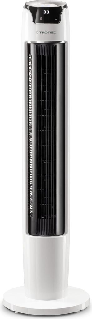 TROTEC Turmventilator Standventilator TVE 40 T mit 6 Geschwindigkeitsstufen, 45 Watt, 60°-Oszillation mit Abschaltfunktion, Timerfunktion, LED-Dis...