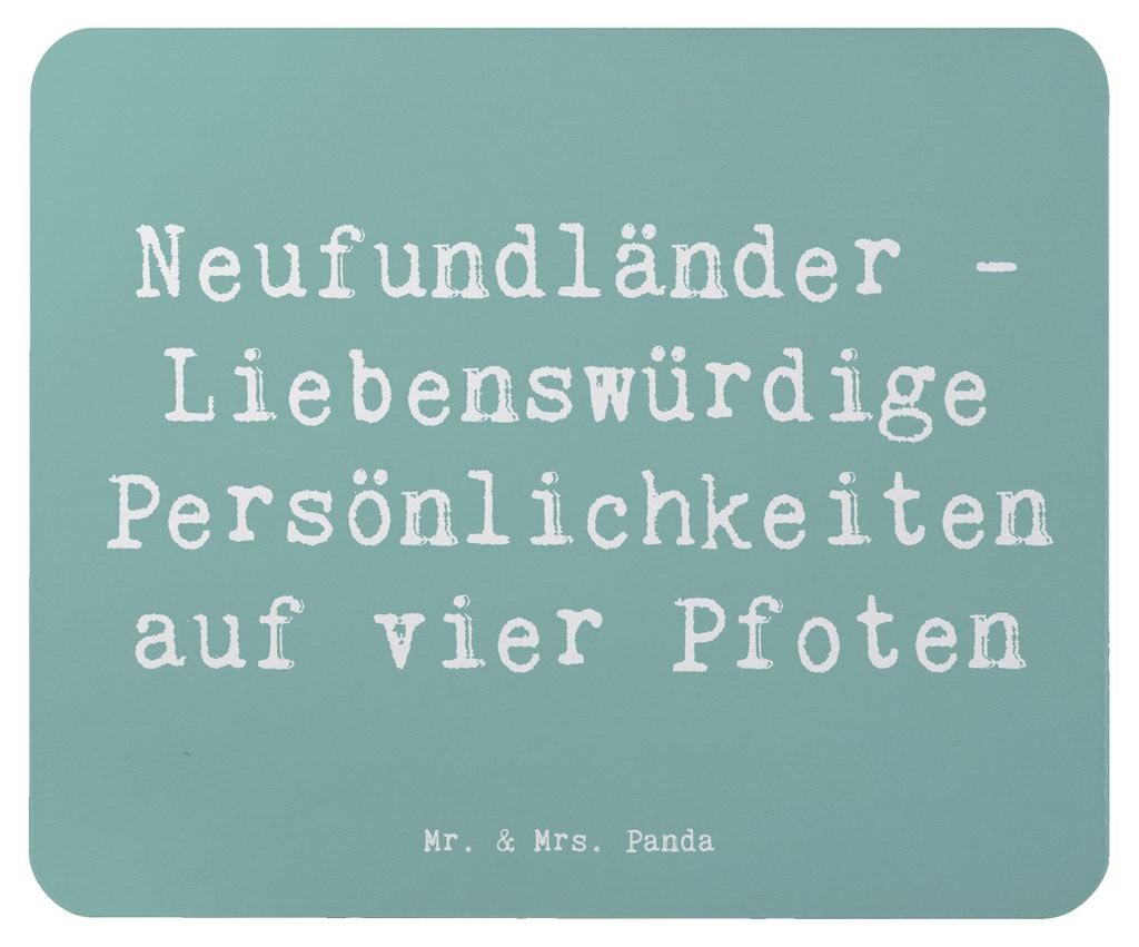 Mr. & Mrs. Panda Mauspad Spruch Neufundländer Persönlichkeiten - Meeresbrise - Geschenk, laptop mousepad, liebenswürdige, Hunderasse, Familienhu...