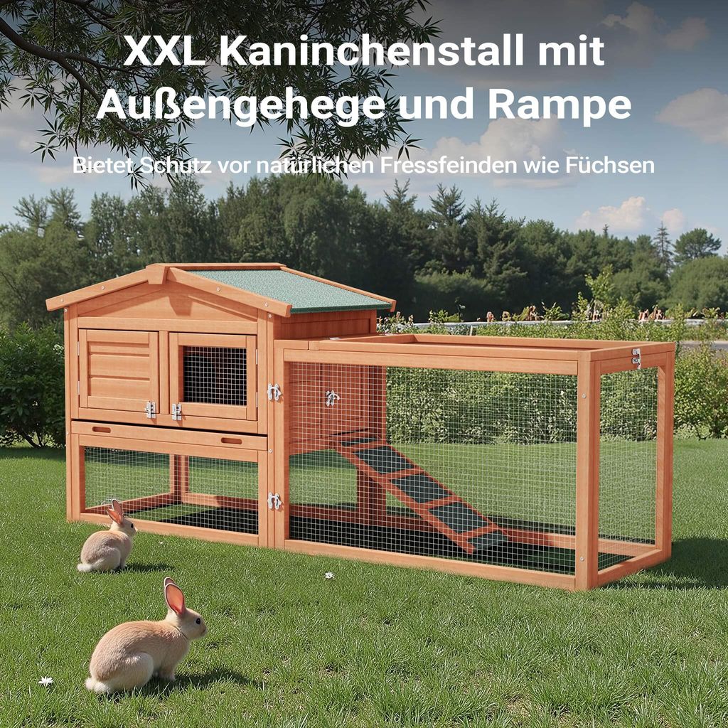 Králikáreň Wiltec XXL 1560 x 520 x 680 mm s voľným výbehom Obrázok produktu 4