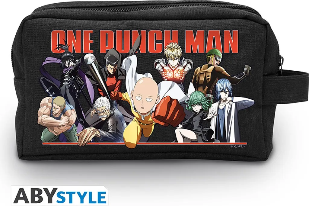 Set 3 Borse One Punch Man: Astuccio, Beauty Case e Organizer Ragazzi