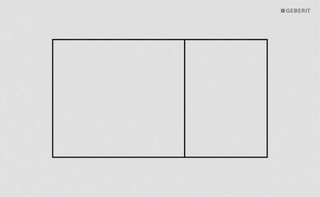 Geberit Sigma 40 Bedienfeld quadratisch Edelstahl mattweiss für Sigma Spülkästen 8cm