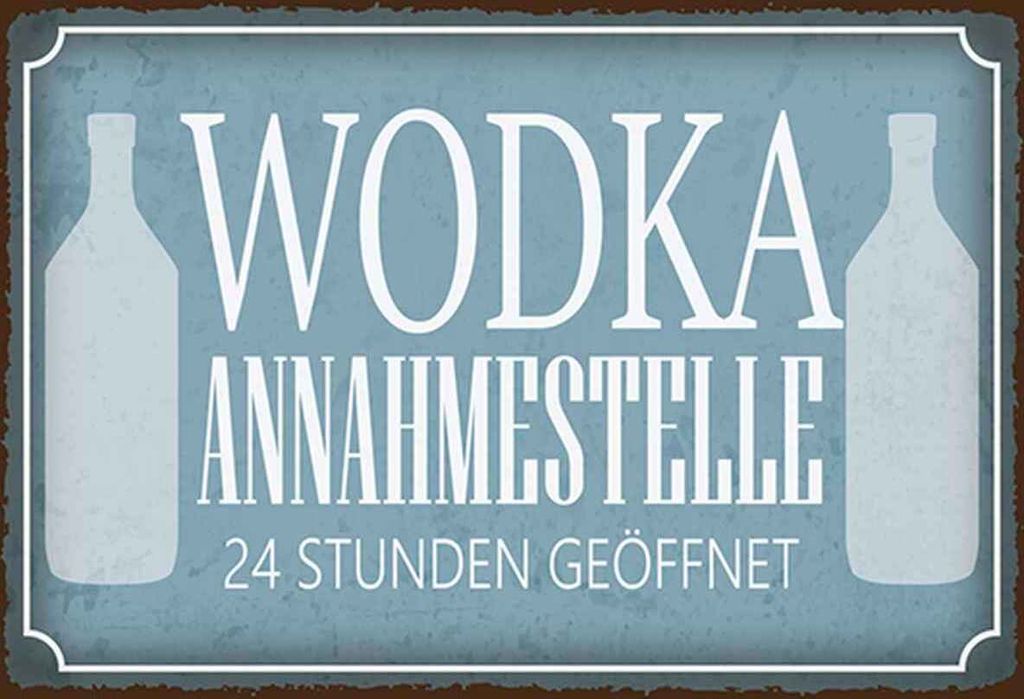 vianmo Holzschild 20x30 cm Wodka Annahmestelle 24 Stunden