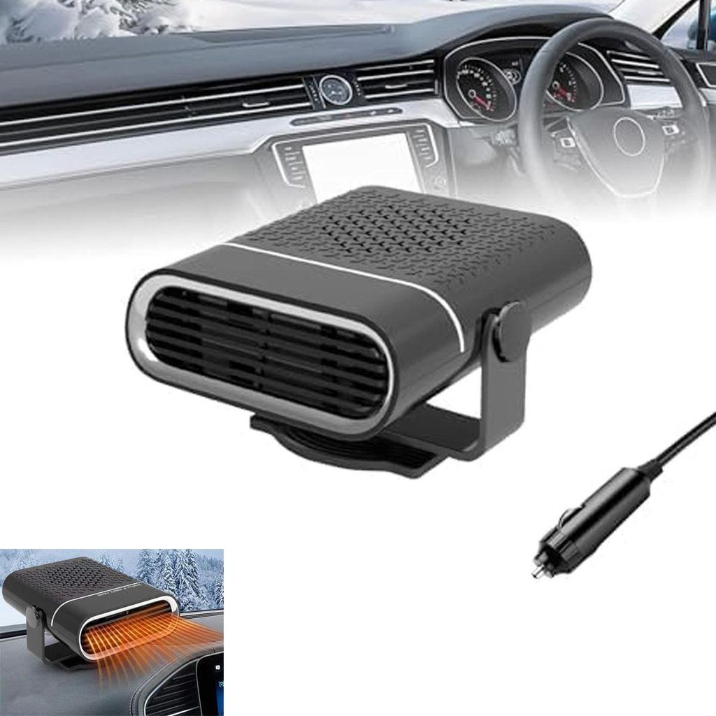Tragbare 12V-Autoheizung, 360° drehbar, 2-in-1-Heizgerät für Transporter mit Abtaufunktion, geeignet für Wohnmobile, Camper, Lieferwagen und Pkw.