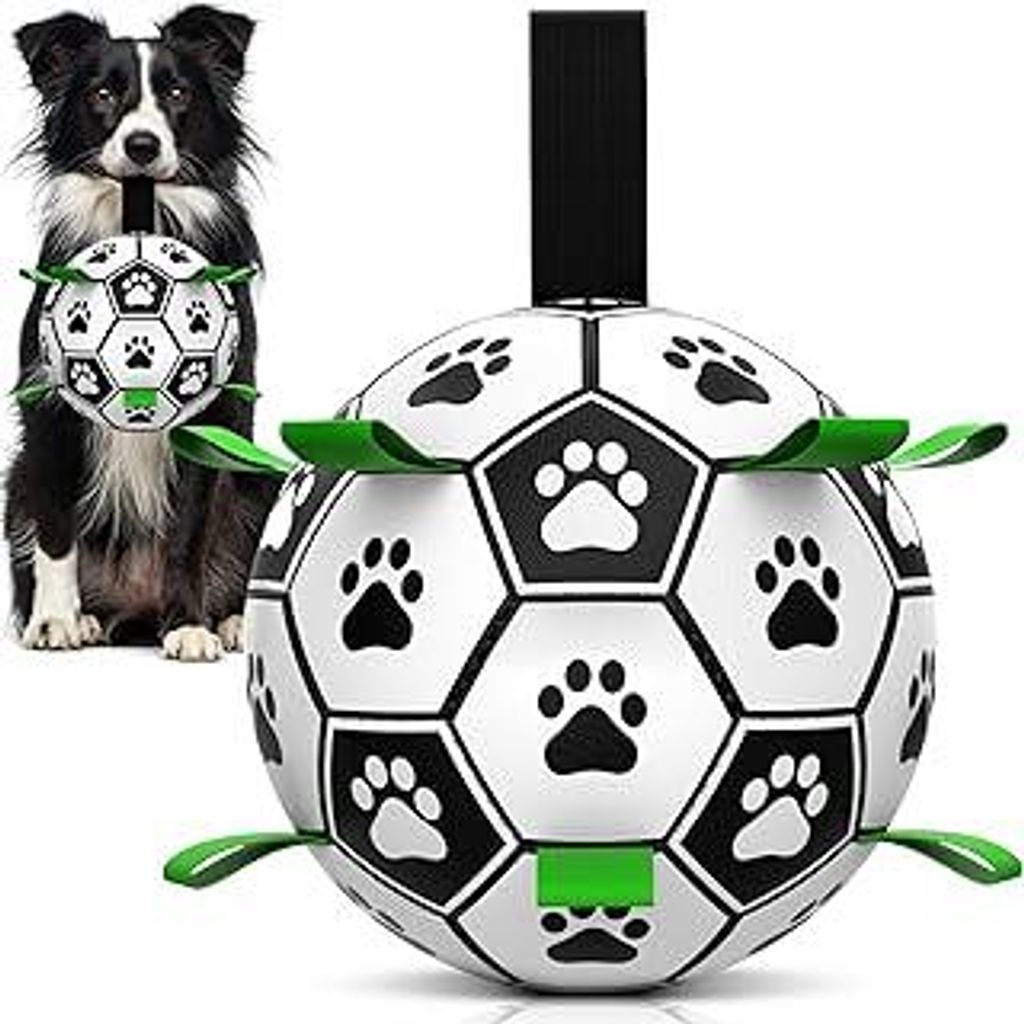 HETOO Hundeball, Hundespielzeug Ball mit Seil, Interaktive Hunde Ball für Touring, Langlebig & Hoher Sprung & Schwimmende Ball für Hunde Geburtst...