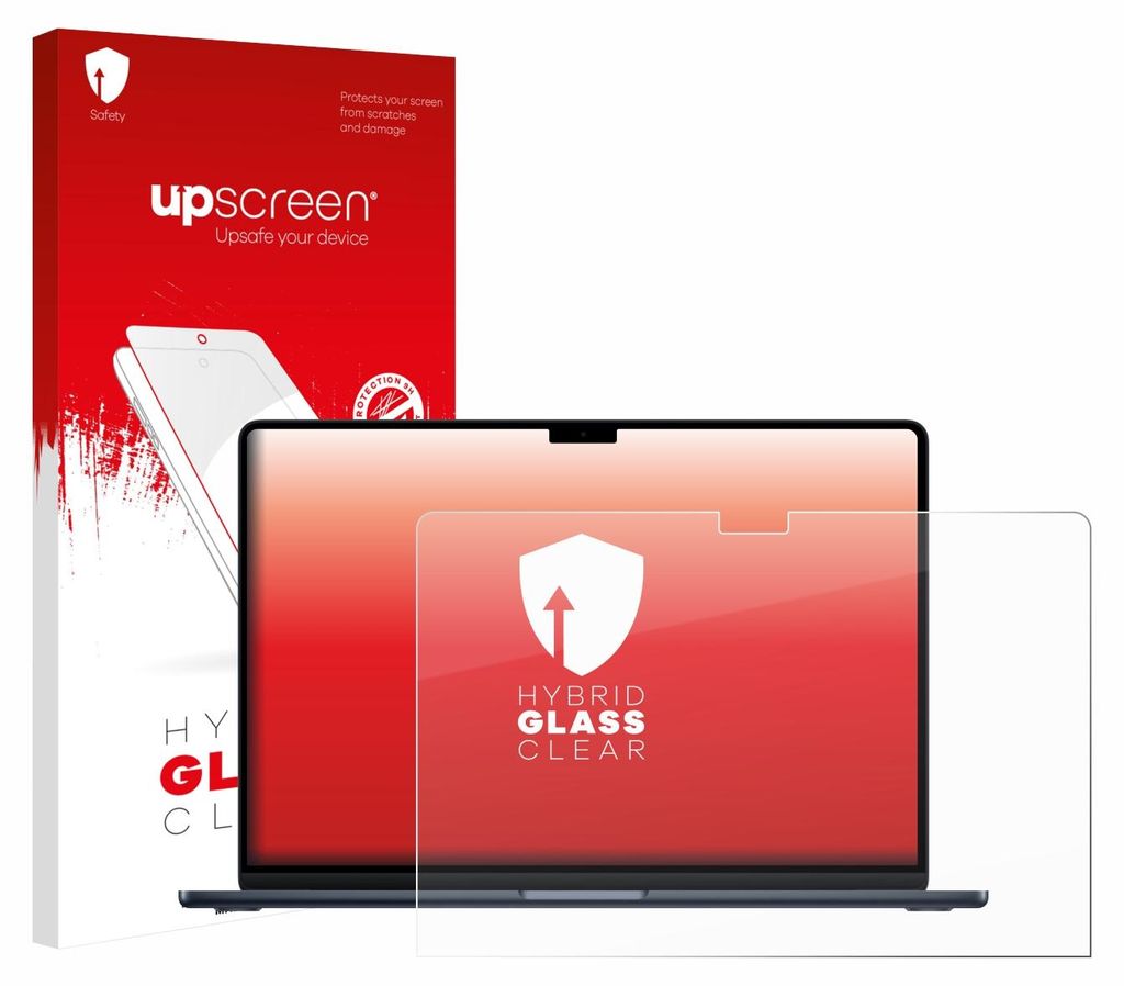 upscreen Schutzglas für Apple MacBook Air 15" M5 2026 Schutzfolie Panzer Folie Glas Display Schutz klar