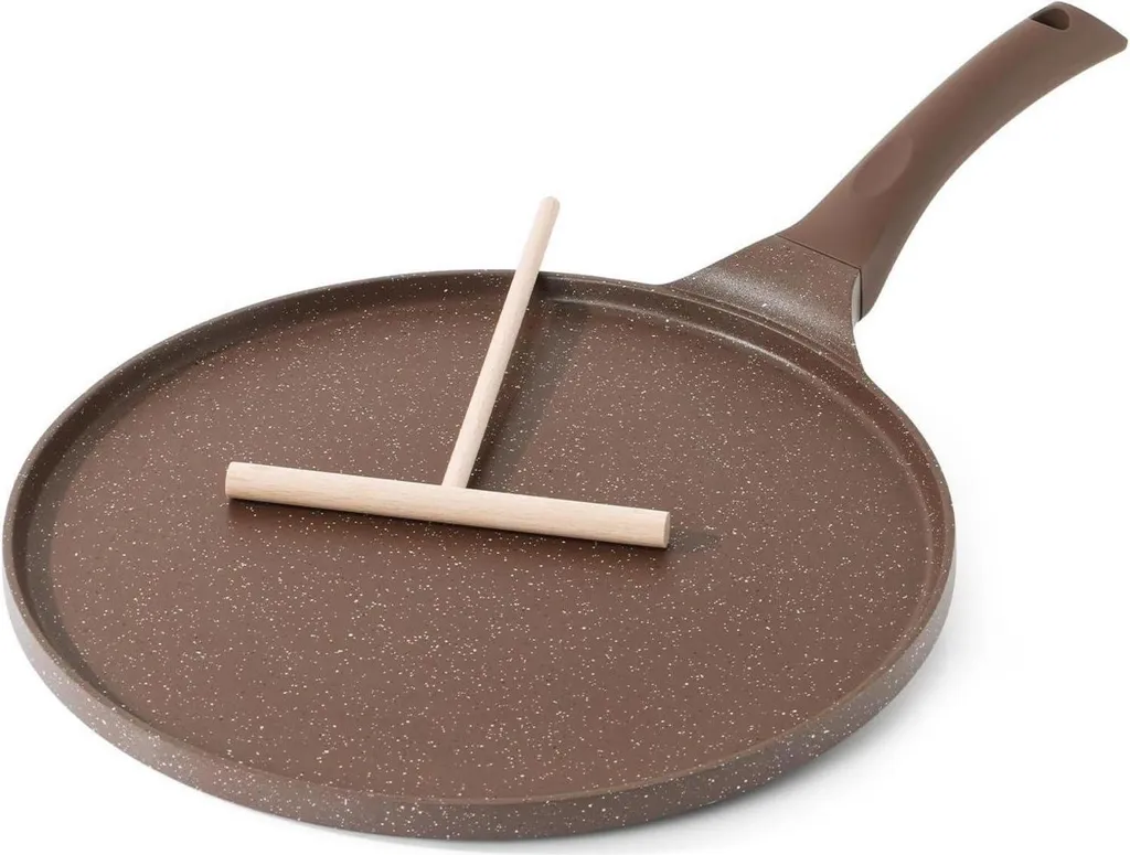 SENSARTE Padella antiaderente per crepes SENSARTE Toffee brown 26cm Padella antiaderente per crepes Swiss granite induzione