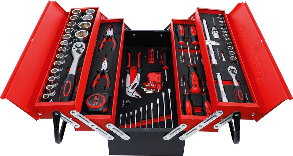 BGS Do it yourself Metall-Werkzeugkoffer inkl. Werkzeug-Sortiment 86-tlg.
