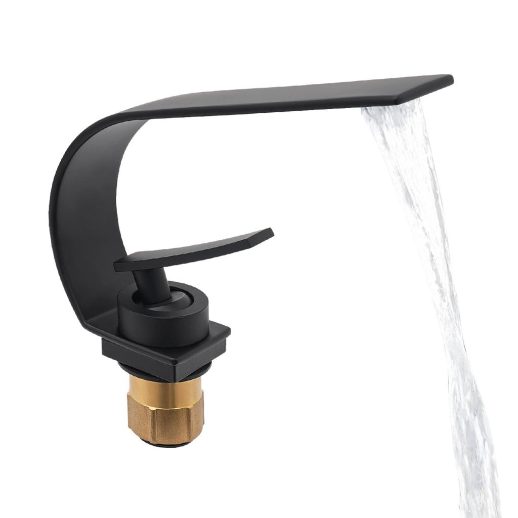 Badarmatur Einhebel Waschtischarmatur Wasserhahn Schwarz