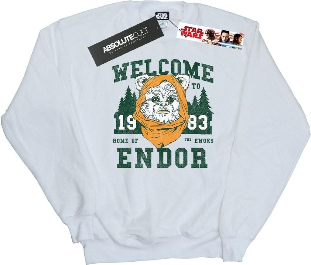 Star Wars - "Endor Camp" Sweatshirt für Herren BI45582 (S) (Weiß)