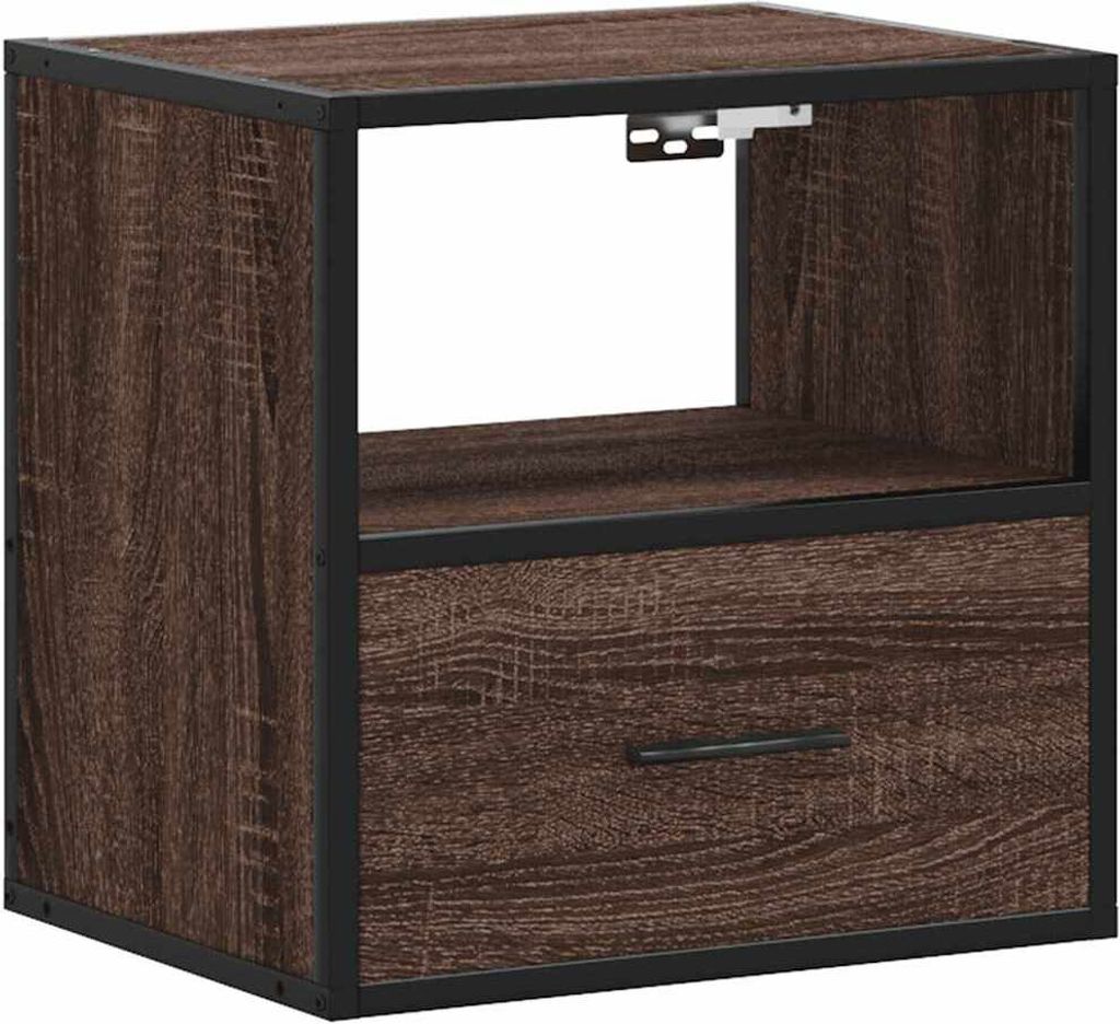 Wand-Nachttisch Braun Eichen-Optik 40x31x39,5 cm