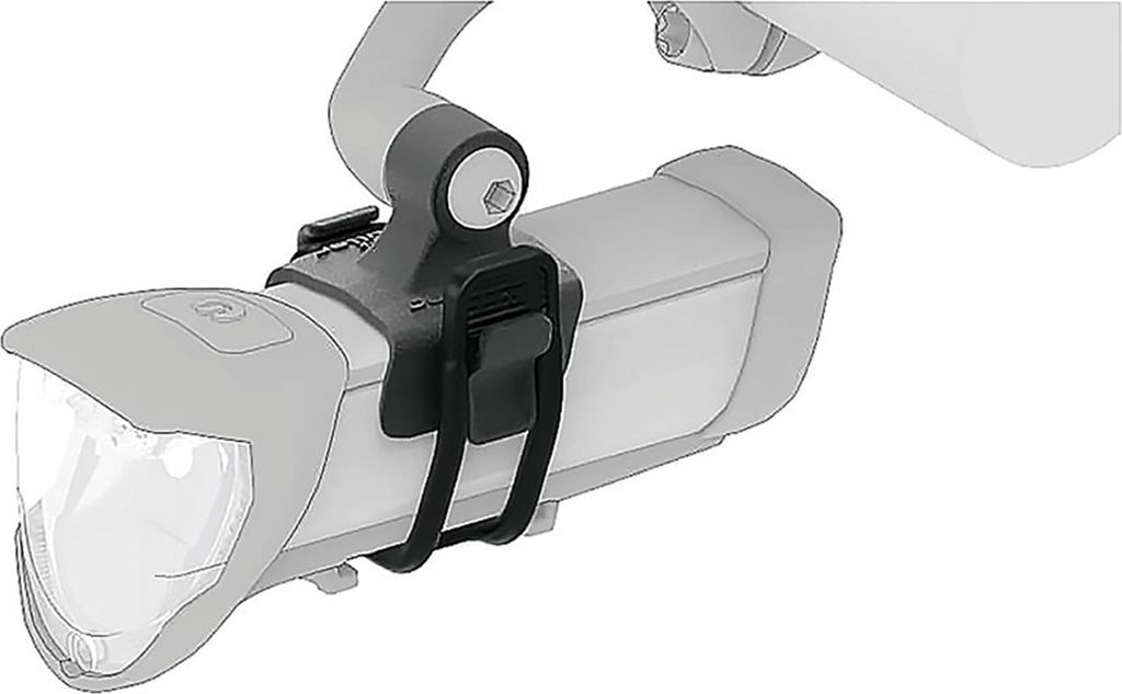 Adapter für Akkuscheinwerfer IXON Core, B+M, zur hängenden Montage am Lenkerhalter, Busch + Müller, 480APB
