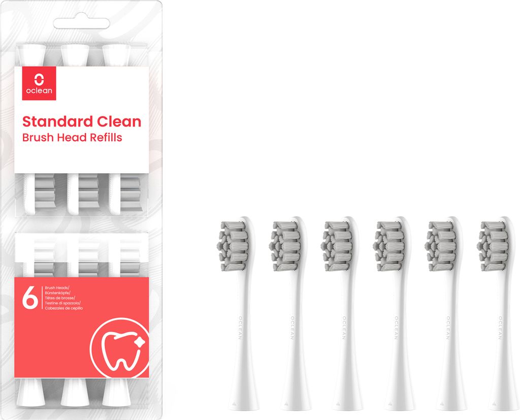 Oclean náhradní hlavice Standard Clean Soft P2S6 W06, bílé Obrázek produktu 