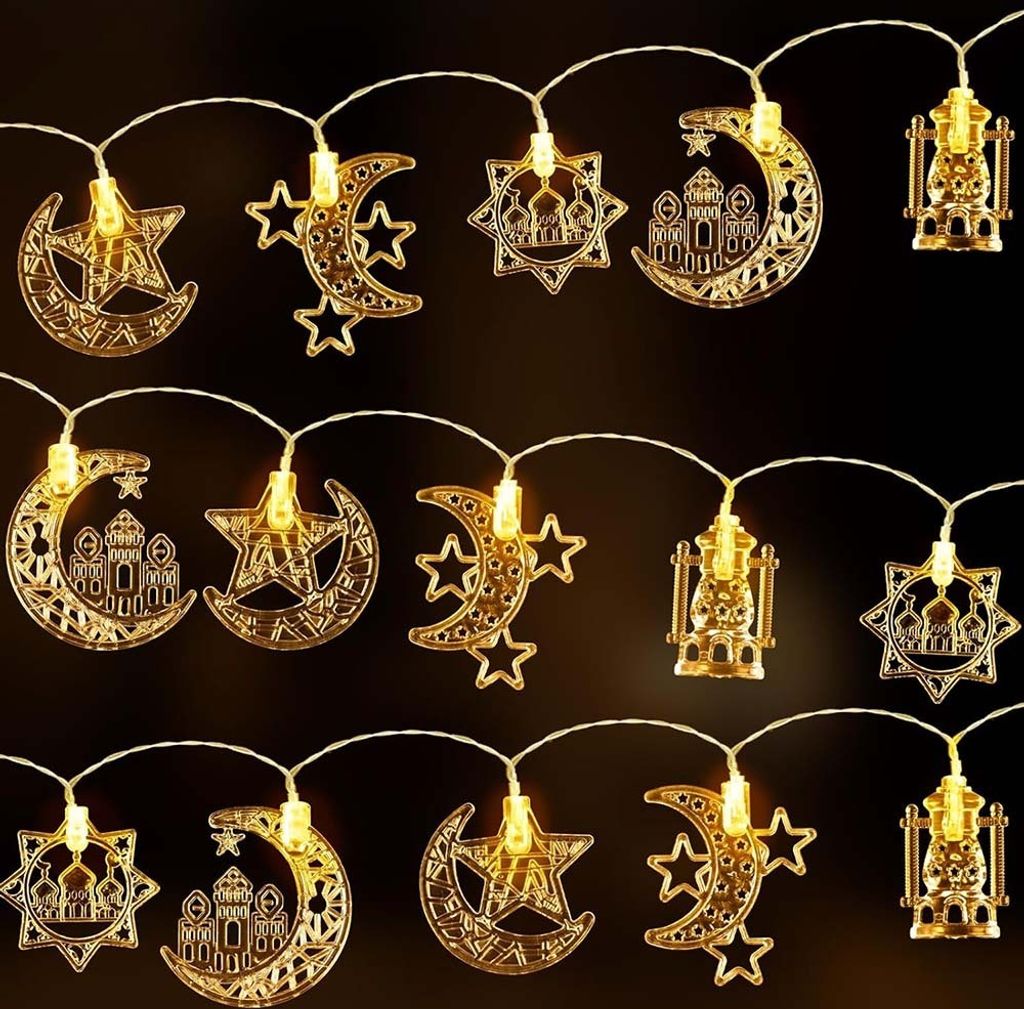 Ramadan Lichterkette 3M 20LED 5 Muster Muslim Ramadan Deko Produktbild 