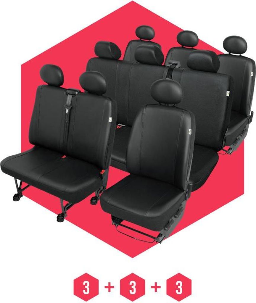 Sitzbezüge für VW T6 (15-) 9 Sitze SET Autositzbezüge Schonbezüge