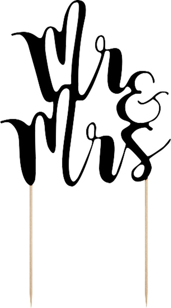 1 Hochzeit Cake Topper Mr. & Mrs.