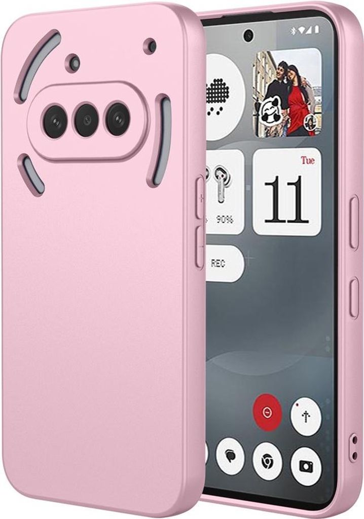 Hülle für Nothing Phone (3a) - Phonesta Soft Silk Silikon Back Cover - Rosa