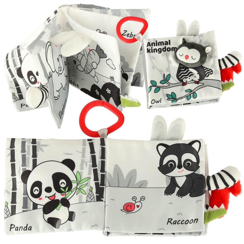 Livre sensoriel doux queues d'animaux hibou Image du produit 
